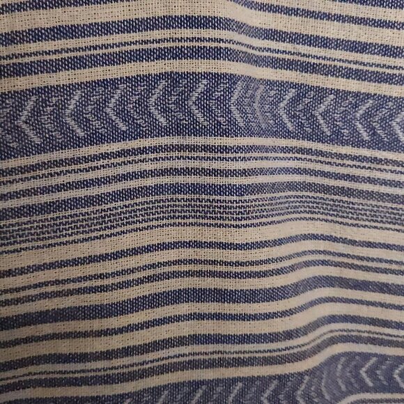 Gap Blue White Cotton Striped Southwestern Boho Skirt 6 - Picture 3 of 5